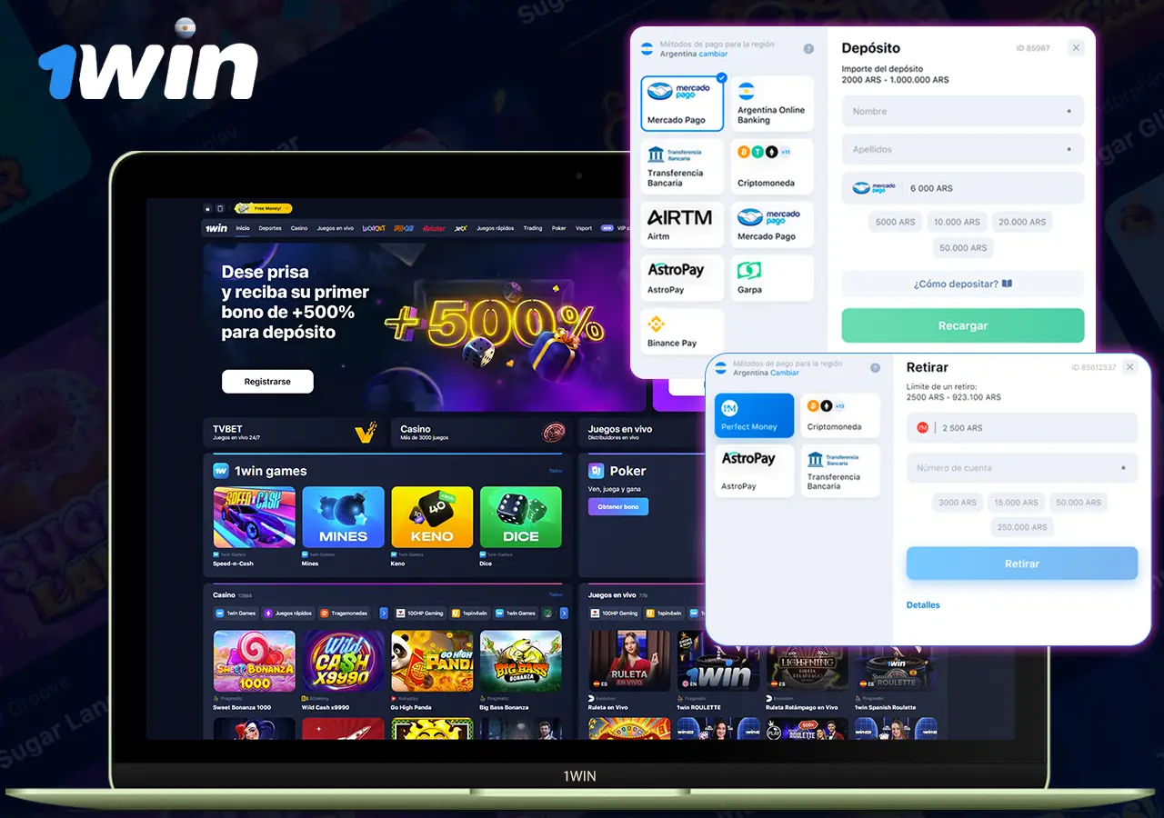 Opciones para depositar y retirar fondos 1win